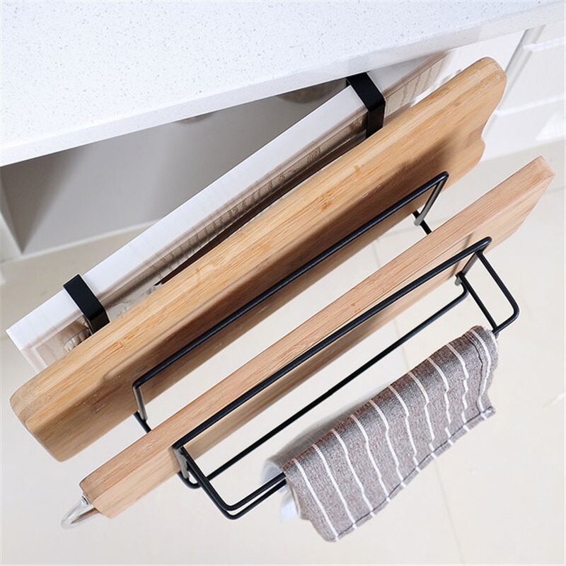 Kitchen Double Layer Towel Rack Hanging Holde