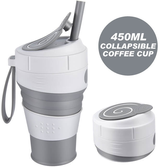 Multifunctional folding coffee cup